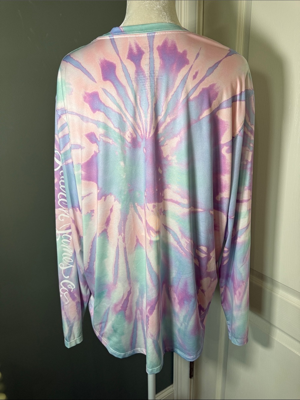 Lauren James Pastel Tie Dye Long Sleeve Sun Shirt XL NWOT - Picture 5 of 7